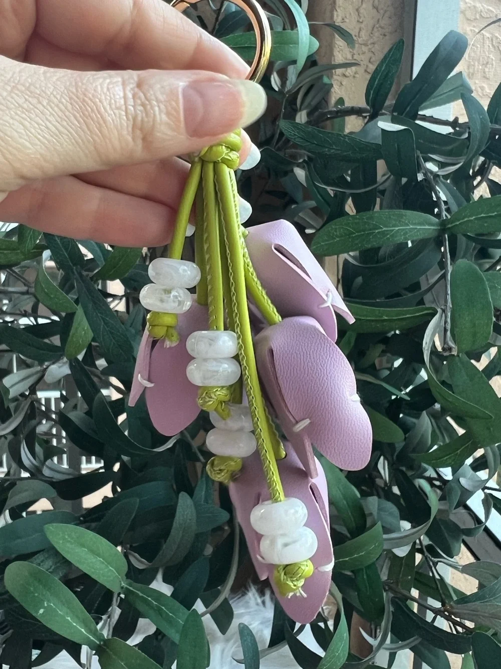 Tulip Bag Charm - Premium Vegan Leather